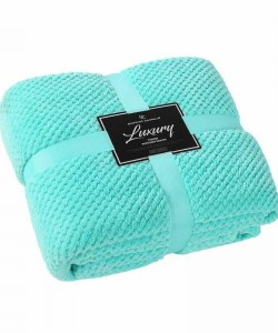 Luxury Throw POPCORN Auqa 200x240