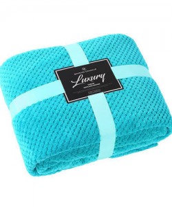 Luxury Throw POPCORN Teal 150x200