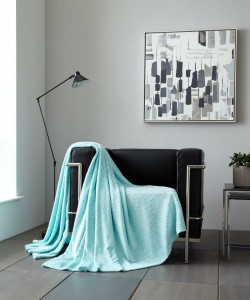 Throw Blanket STARS Glitter Aqua 150x200