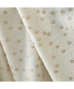 Throw Blanket STARS Glitter Beige 150x200