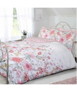 Povlečení na dvoulůžko SKETCH FLORAL CORAL REVERSIBLE 200x200