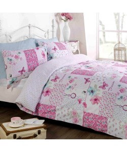 Double Duvet Set DREAM PATCH WORK PINK 200x200