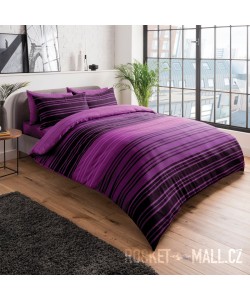 Povlečení na dvoulůžko STRIPE PURPLE REVERSIBLE 200x200