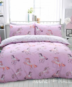 Double Duvet Set PAINTLY UNICORN PINK 200x200