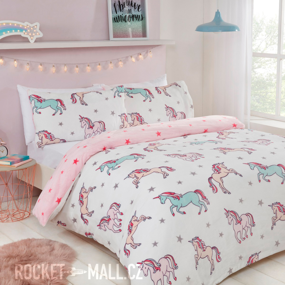 unicorn fleece duvet cover