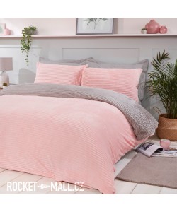 Povlečení mikroplyš na dvoulůžko BLUSH RIBBED 200x200
