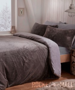 Povlečení mikroplyš na dvoulůžko GREY WAFFLE 200x200