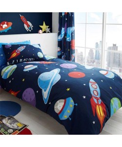 Povlečení pro děti 1-lůžko OUTER SPACE ROTARY 135x200