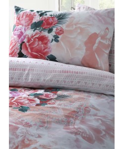 Double Duvet Set FLAMINGO FLORAL REVERSIBLE 200x200