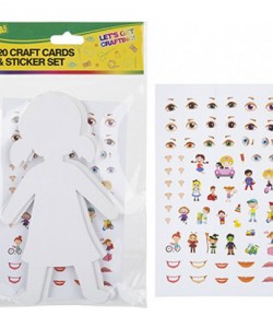 20 Piece Craft Cut Outs With Stickers People