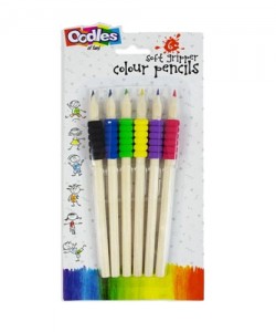 6 Soft Gripper Colour Pencils