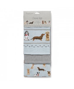 Kitchen towels CURIOUS DOGS 45x65 3 PCs