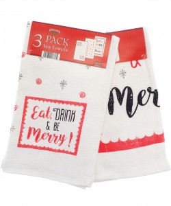 Kitchen towels EAT DRINK BE MERRY 40x60 3 PCs