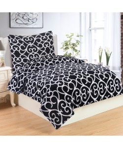 Povlečení mikroplyš VENEZIA ČERNÁ 140x200