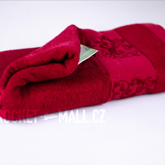 Soft bamboo bath towel ANKARA burgundy 70x140