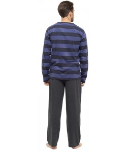 Pánská pyžamo s dlouhým rukávem ŠEDÉ