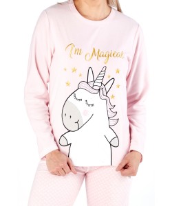 Ladies Comfy Pyjama Set I'M MAGGIE Pink