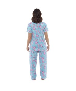 Ladies Jersey Cotton Summer Long Pyjamas UNDER THE SEA