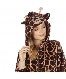 Dámská fleece onezee s kapucí GIRAFFE