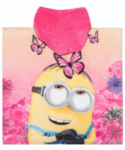 Childrens Hooded Towel Poncho MIMOŇ STUART S MOTÝLKY 55x110