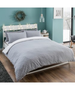 Cotton Single Duvet Set WINTER REVERSIBLE OMBRE SNOWFLAKES 135x200