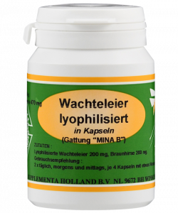 Křepelčí vejce, lyofilizovaná