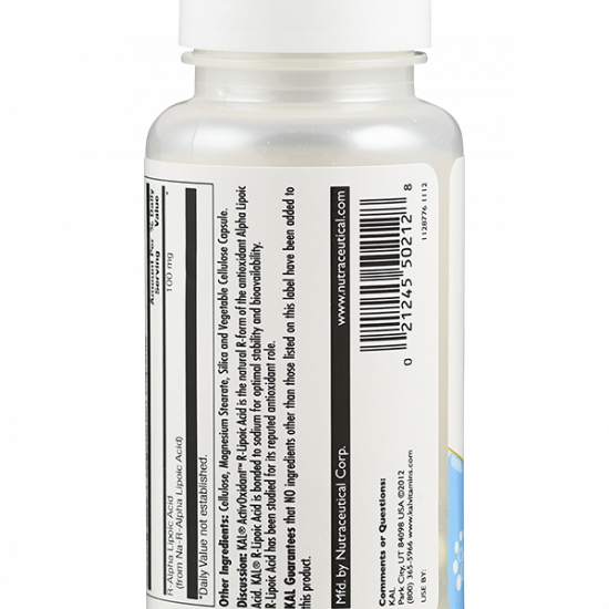 Kyselina alfa-lipoová (kyselina Na-R-alfa-lipoová) 100 mg | vegan | laboratorně testováno